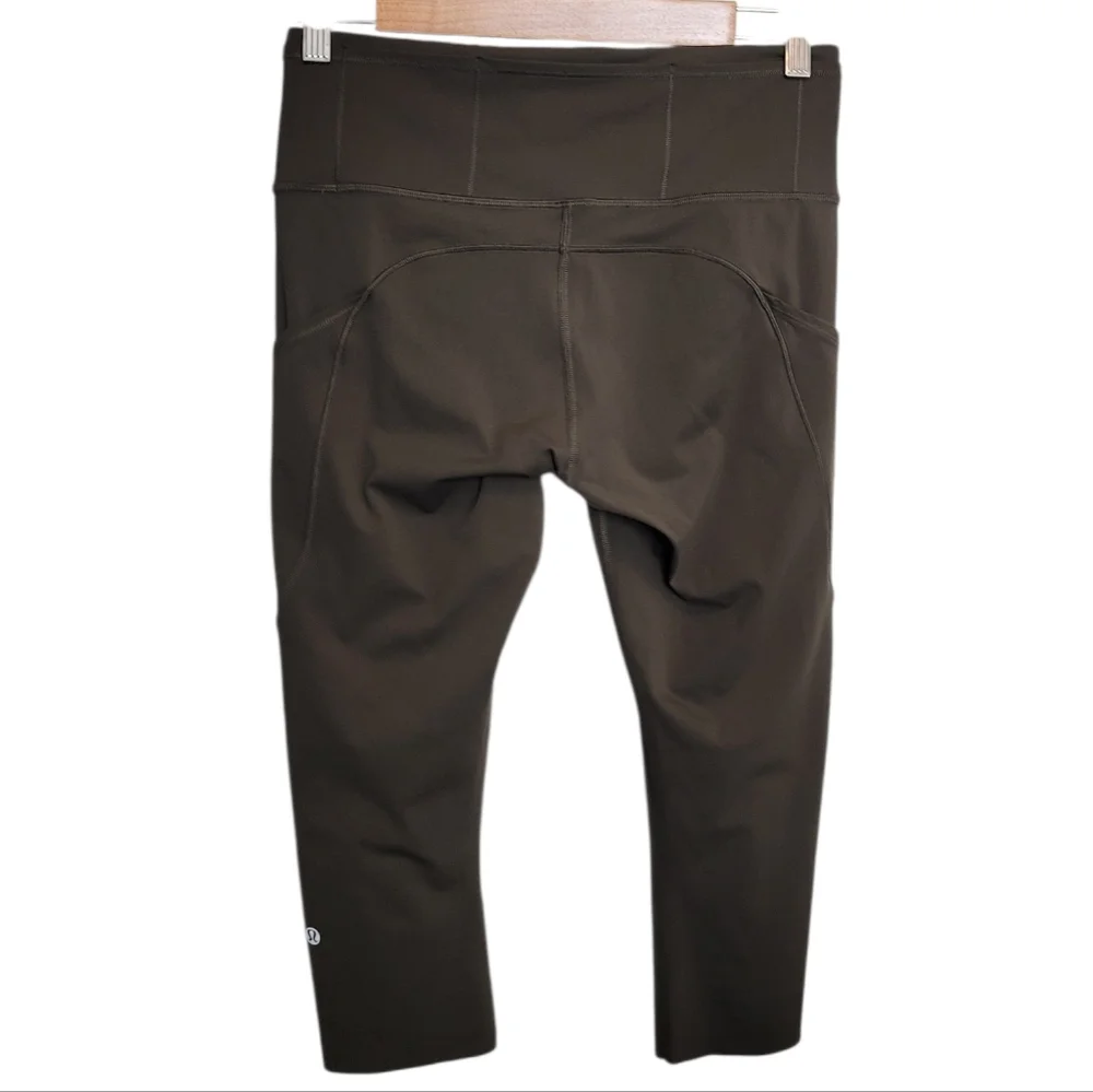 Lululemon Fast & Free Crop II Leggings *Nulux in Dark Olive